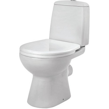 1.WH30.1.746 ЦЕЗАРЬ унитаз-компакт, гориз.выпуск, 2 режима, soft-close 1.WH30.1.746