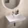 Kerama Marazzi Cubo Раковина 60х48.5х18см., подвесная, мебельная, 1 отв., с переливом, цвет: белый глянцевый. CU.wb.60