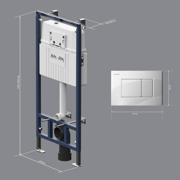 I012710.0201 Инсталляция для подвесного унитаза с клавишей ProC S-6