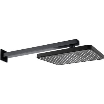 AQ2081MB прямоугольный верхний душ настенный 305х205х25 мм, матовый черный AQ2081MB