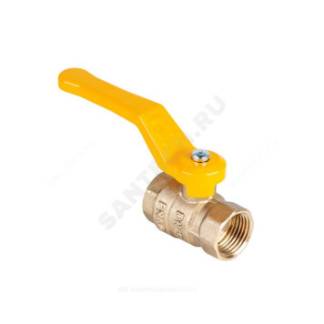 Кран шар лат газ Стандарт Ду15 Ру40 м/м полн рыч Dist 411Р