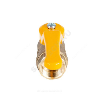 Кран шар лат газ Стандарт Ду15 Ру40 м/м полн рыч Dist 411Р-5