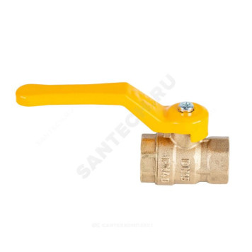 Кран шар лат газ Стандарт Ду15 Ру40 м/м полн рыч Dist 411Р-7