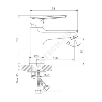 Смес/умыв однор лит/изл Haiba HB10198-1
