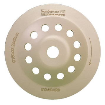 Чашка алмазная двухрядная TeamDiamond Pro STANDARD 180 мм-1
