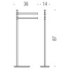 Colombo Square Стойка с полотецедержателем 80.4см, цвет: хром