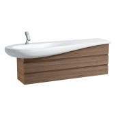 Laufen Alessi One Тумба с раковиной, 160х50см, с 2 выдвиж. ящиками, подвесная, покрытие LLC, цвет: орех/белый. 4.2436.0.097.630.1,  8.1497.1.400.104.1