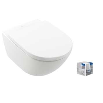 Унитаз, Villeroy Boch, Subway 3.0, подвесной, шгв 370-560-360, CeramicPlus, цвет унитаза-альпийский белый, комбинированая упаковка