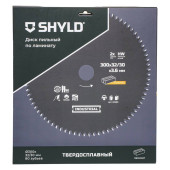 Диск пильный по ламинату SHYLD твердосплавный 300х32/30 мм, 80 зубьев(20580)