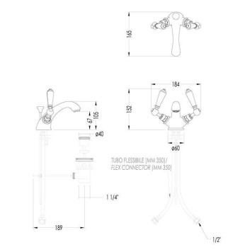 DevonDevon Dandy Смеситель для раковины, цвет: хром. MARF54CR-1