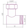 Стилье Уголок переходной G3/4НРхG3/4НГ, цвет без покрытия 02002-3434