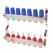 Коллектор, Premium, 1 х 3/4ЕК, 7 выходов, в сборе с расходомерами