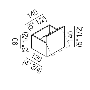 Agape Sen Держатель т.б, 14см, подвесной, цвет: черный-1