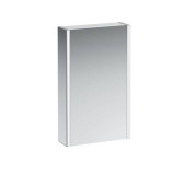 Laufen Frame 25 Зеркальный шка 45x15x75см., алюминий, 1 дверца с зеркалом с 2х сторон, DX, сенс. выкл., 2 розетки, 2 верт-х эл-та LED-подсветки (регул-ая яркость), с окружающим освещением (внизу). 4.0835.2.900.144.1