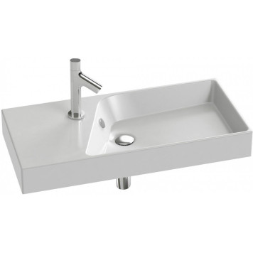 RYTHMIK EXP112-Z-00 Подвесная раковина-столешница гладкая нижняя поверхность, Ш80Г37 см. Одно отверстие для смесителя. Может устанавливаться на мебе EXP112-Z-00