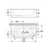 Пристенная ванна GROHE Essence, 180x80x57,5 см, альпин-белый (39622000)