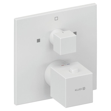 Kludi 548105375 DECUS встраиваемый смеситель для ванны и душа с термостатом, SLIM.BOXX 88022 белый м 548105375