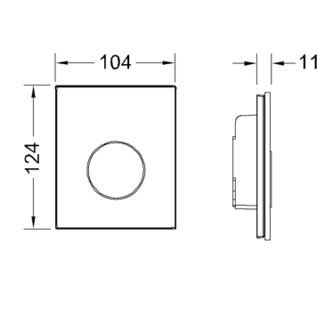TECE TECEloop Urinal Панель смыва для писсуара, цвет: зеленое стекло/хром глянцевый. 9242653-1