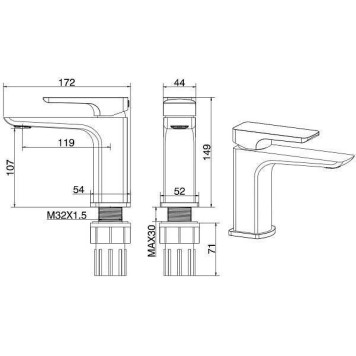 Allen Brau Infinity Смеситель для раковины, цвет: черный матовый 5.21001-31-1