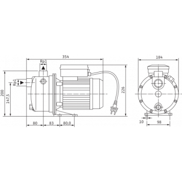Поверхностный насос Wilo WJ-202-X-EM (4081221)-4