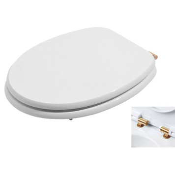 Azzurra Charme Сиденье для унитаза, с микролифтом, цвет: Bianco lucido/золото