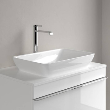Villeroy Boch Venticello Раковина накладная 55х36см, без отв., с переливом, CeramicPlus, цвет: альпийский белый-3