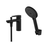 AQ1844MB НИКА смеситель врезной на борт ванны на 1 отв., матовый черный AQ1844MB