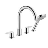 Hansgrohe Vernis Shap Смеситель на край ванны, на 4 отв, цвет: хром