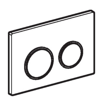 115.085.KK.1 Смывная клавиша Geberit Omega20 для двойного смыва к 111.003/030/060 белый/позолота 115.085.KK.1-1