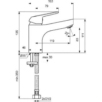 BA385AA FINE смеситель для раковины BA385AA-1