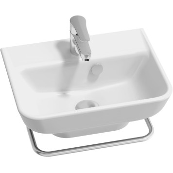 EGH112-00 Рукомойник 45x35 с отв.для смесителя,сл.пер.,белый EGH112-00-4