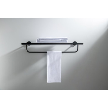 AQ4215MB ОБЕРОН полка для полотенец, матовый черный AQ4215MB-3