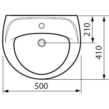 LYRA 1427.0.000.104.1 раковина 50х41 см /Тосно/ 1427.0.000.104.1-1