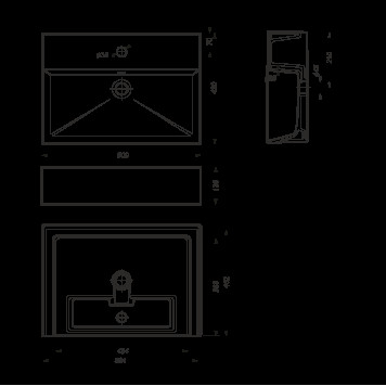 NOVEL 60 Умывальник (WB.FN/Novel/60-C/WHT.G/S1) WB.FN/Novel/60-C/WHT.G/S1-5