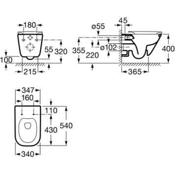 34647L000 Gap rimless подвесной унитаз 34647L000-1