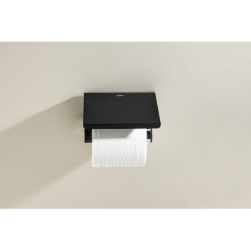 AQ4939MB ЕВРОПА бумагодержатель с полкой, матовый черный AQ4939MB-3