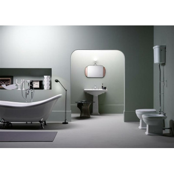 871111+878011+BOCR+MS87NC CLASSIC SET Приставной унитаз со сливом в стену+Бачок верхний+Смывной механизм с высокой трубой ХРОМ+Сиденье Орех грецкий SET_CLASSIC_CR-5