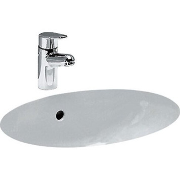 BIROVA 1119.1.000.000.1 раковина устанавливаемая снизу, с неглазурованной внешней частью 8.1119.1.000.000.1