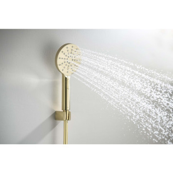 AQ2033BG ОБЕРОН душевой набор Select 120 3 jet, шлиф. золото AQ2033BG-1