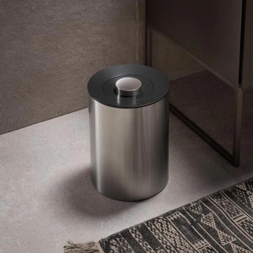 04989010037 PLAN Мусорное ведро 5л, хром/черно-серый 04989010037-3