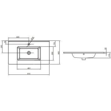 EXTA112-00 OLA раковина 80 см EXTA112-00-1