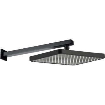 AQ2081MB прямоугольный верхний душ настенный 305х205х25 мм, матовый черный AQ2081MB-1
