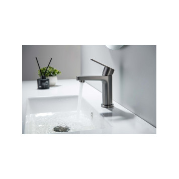 AQ1712BGM ЛУГАНО смеситель для раковины 106 с гигиеническим ручным душем, оружейная сталь AQ1712BGM-4