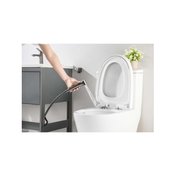 AQ1712BGM ЛУГАНО смеситель для раковины 106 с гигиеническим ручным душем, оружейная сталь AQ1712BGM-5