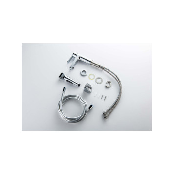 AQ1712CR ЛУГАНО смеситель для раковины 106 с гигиеническим ручным душем AQ1712CR-2