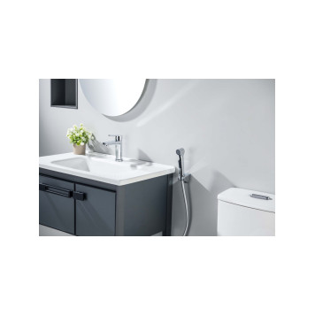 AQ1712CR ЛУГАНО смеситель для раковины 106 с гигиеническим ручным душем AQ1712CR-3