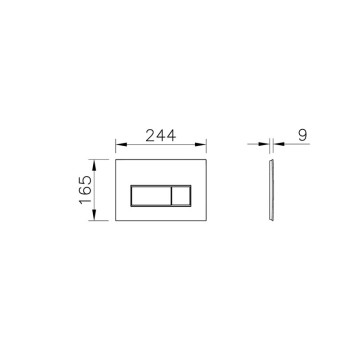 9875B003-7201 Комплект: Zentrum Square подвесной Безободковый унитаз + тонкое сиденье МЛ/БС+ инсталляция + панель смыва хром глянец 9875B003-7201-1