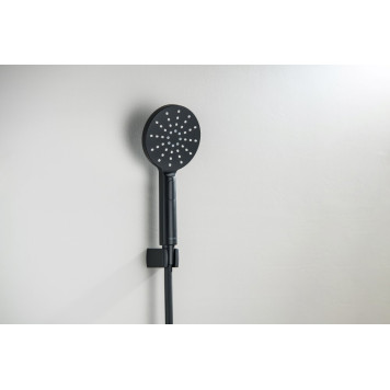 AQ2033MB ОБЕРОН душевой набор Select 120 3 jet, матовый черный AQ2033MB-2