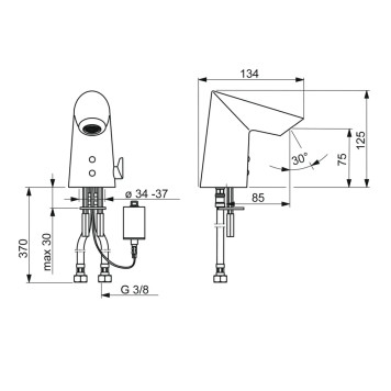 1714FZ Optima смеситель для раковины электронный Bluetooth 1714FZ-1