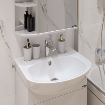 Тумба напольная Аттика-50 (2 створки) + Умывальник АТТИКА 50 SET_Аттика-50/Аттика-50-7